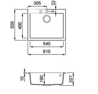 elleci quadra 110 g40 mosogatótálca 