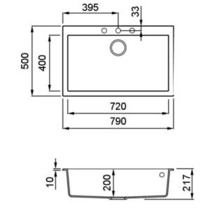 elleci quadra 130 g62 mosogatótálca 