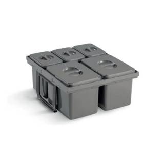 EKOTECH - Beépíthető hulladékgyűjtő JAZZ 45 - 1x15 liter+3x7 liter