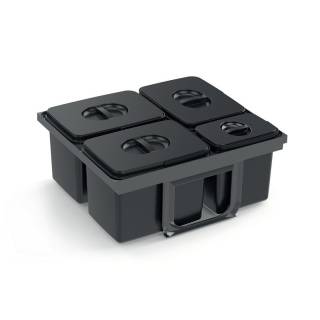 EKOTECH - Beépíthető hulladékgyűjtő JAZZ 60 - 3x15 liter+1x7 liter