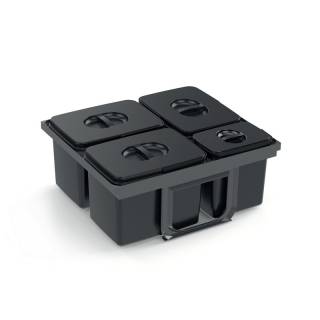 EKOTECH - Beépíthető hulladékgyűjtő JAZZ 60 - 3x12 liter+1x5 liter