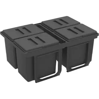 EKOTECH - Beépíthető hulladékgyűjtő JAZZ 75 4x15 liter+1x3 liter