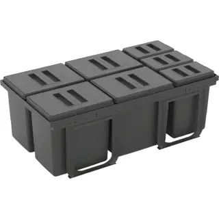 EKOTECH - Beépíthető hulladékgyűjtő JAZZ 90 4x15 liter+3x7 liter